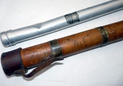 ROD TUBES: (2) Early Hardy bamboo rod tube 40