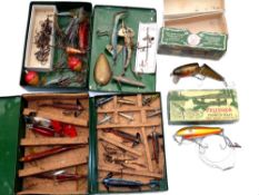 LURES: (Qty) Collection of vintage fishing lures incl. 2 x Chase me 3.25