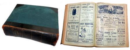FISHING GAZETTE: Half leather bound volume of Fishing Gazette magazine, 1926, full 12 months with