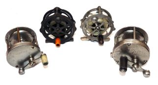 REELS: (4) Collection of 4 USA built vintage reels, incl. a Union Hardware Co., No.7155S skeleton