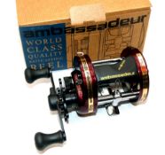 REEL: Abu Ambassadeur 6500-C3-2 speed multiplier reel, domed end plate, foot stamp 010305, level