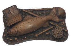 BRONZE: David Hughes sculpture cast bronze effect paper weight, 5.5