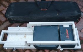 BOAT SEAT: Airflo alloy adjustable boat seat twin padded seats, slide fitting, fine in makers