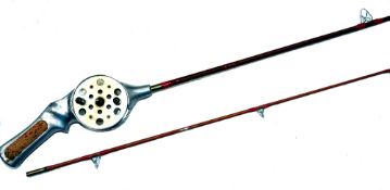 ROD & REEL: A Rex Dansk Arbejde alloy integral linear drum casting reel, 3