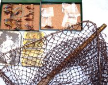 ACCESSORIES: Lot of vintage steel eye salmon flies up to 1.5