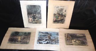 PRINTS: (3) Fine lot of three Mr Briggs and his Doings early Litho prints, published by Bradbury &