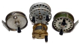 REELS: (4) Collection of four vintage DAM Germany fly reels, DAM Berlin 5000 alloy fly reel3.25