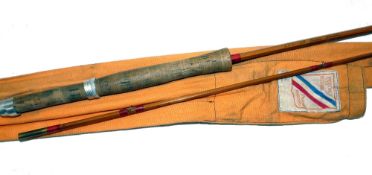 ROD: Pezon et Michel APP All Purpose Parabolic rod, 9' 2 piece split cane, red whipped snake guides,