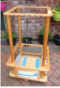 ROD RACK: Shop retail revolving wooden rod rack for 24 rods plus central storage, 34