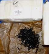 HOOKS: 500 round bend trebles, black, ultra-sharp, size 4, barbed.