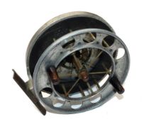REEL: Scarce Allcock Aerial half ebonite bright finish Centrepin reel, 4.5
