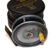 REEL: Early Hardy Patent Uniqua trout fly reel, 3-1/8