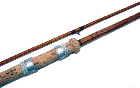 ROD: B James & Sons England Richard Walker Mk 4 Avon rod, 10', 2 piece, burgundy close whipped,