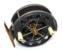 REEL: Fine Allcock Aerial alloy Centrepin reel, 3.5
