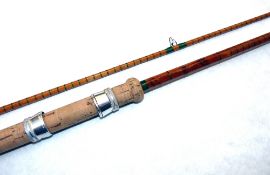 ROD: B James & Son England Richard Walker Mk1V cane rod, fully refurbished, green close whipped, red