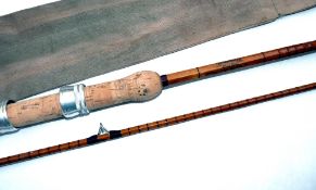 ROD: Rarely seen R Chapman of Ware Mk 4 carp rod, 10', 2 piece, burgundy close whipped, red agate