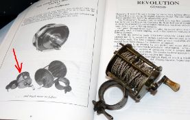 REEL: Fine early collar fitting brass winch, 1.75