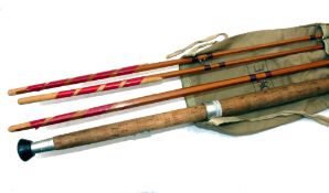 ROD: Fine Sharpe's of Aberdeen The Scottie 12' 3 piece with spare tip spliced joint fly rod, in