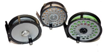 REELS: (3) Hardy LRH lightweight alloy dry fly reel, U shaped line guide, 2 screw latch, rim tension