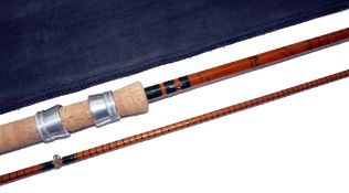 ROD: B James & Sons London England Richard Walker Mk 4 rod, 10', 2 piece, green close whipped, red