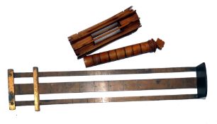 ACCESSORIES: (2) Early treen wood cast and float compendium, 5.5