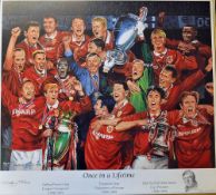 Manchester United Sir Alex Ferguson & Sir Matt Busby 'Dynasty' colour print limited edition 67/500
