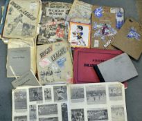 14x various 1950's Rugby League Scrap books - comprising newspaper cuttings covering British Rugby