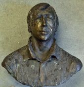 Gordon Banks Bronze Sculptured Bust by Betty Miller famed for her works on Chichester Cathedral,