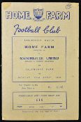 1955/56 Home Farm (Dublin) Selected XI v Manchester United football programme 23 April 1956 at