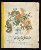 Rare 1906 South Africa Rugby Football Team commemorative music sheet - titled 