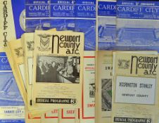 1950s-60s Assorted football programme selection includes Cardiff City, Swansea Town AFC and