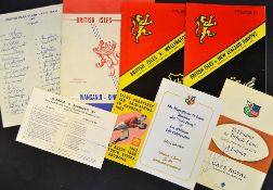 Collection miscellaneous British Lions memorabilia from 1962 onwards to incl 1962 