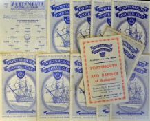 Portsmouth 1950s-60s football programme selection homes, includes 1955/56 Manchester City, 1956