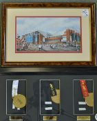 Manchester United Old Trafford Colour Print by Brian Hill of the watercolour, measures 45 x 30cm