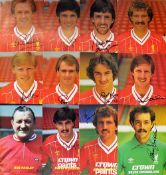 Liverpool hand signed autographs to magazine photo cut outs approx. A4 size and include Bob Paisley,