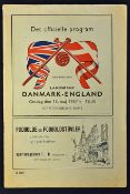 1957 World Cup qualifying match programme Denmark v England 15 May 1957 in Copenhagen. The England