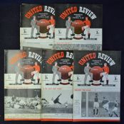 Selection of 1940s Manchester United football programmes home matches including 1949/50