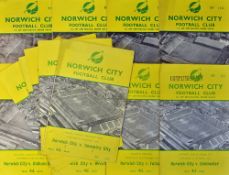 1950s-60s Norwich City football programme selection homes, includes 1957/58 Coventry City, 1958/59