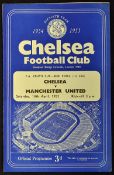1954/55 Chelsea v Manchester United FA Youth Cup Semi-final football programme dated 16 April