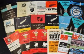 Collection of Wales and Welsh Clubs vs New Zealand and New Zealand Maoris rugby programmes and