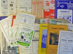 Variety of 1950s-60s Ex-League Clubs football programmes homes, includes teams such as Accrington
