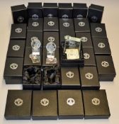 Large Selection of Manchester United Paperweights to include etchings of players such as Vidic,