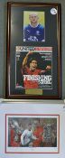Signed Wayne Rooney Manchester United Colour print display complete with debut match programme,