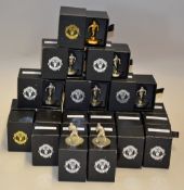 Collection of Manchester United VIP gift metal figures all with round bases depicted with the