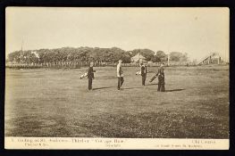 Rare Fletcher & Son Series St Andrews Old Course golfing scene titled 