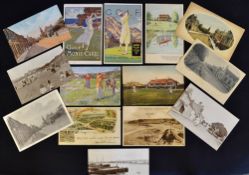 Collection of various early European, USA and GB golf course postcards from the early 1900s