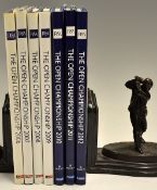 Open Golf Championship signed Annuals from 2006 to 2012 to incl '06 signed by Graeme McDowell and