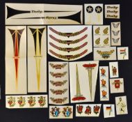 Large collection of 1960s Dunlop Tennis Racket transfer cards - to include Dunlop Maxply, Euro-