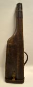 Leather leg-o-mutton 12g gun case for 32