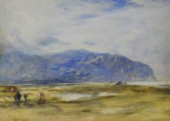 H.C Whaite (1828-1912) - CAERNARVONSHIRE GOLF CLUB (CONWAY) Golfing water colour c. 1890's -